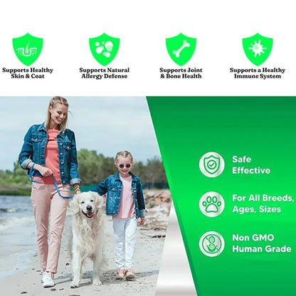 200ml Salmon Fish Oil for Pets, 21 Omega Fatty Acids, Natural Nutritional Supplement for Dogs and Cats