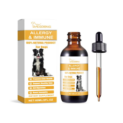 Dog Health Support Drops Anti-Allergy Relieves Discomfort Balanced Formula Supports Immunity Enhances Vitality Pet Supplement
