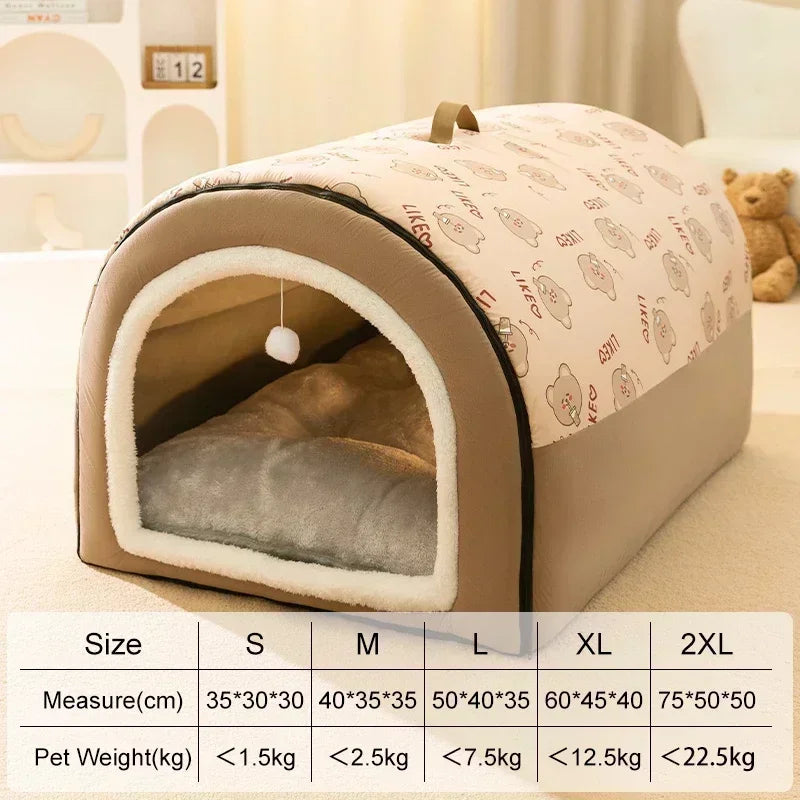 Removable Pet Dog Bed Cozy Pet Nest for Small Medium Dogs Cats Winter Warm Dog Sleeping Bed Comfortable Pet House Pet Supplies