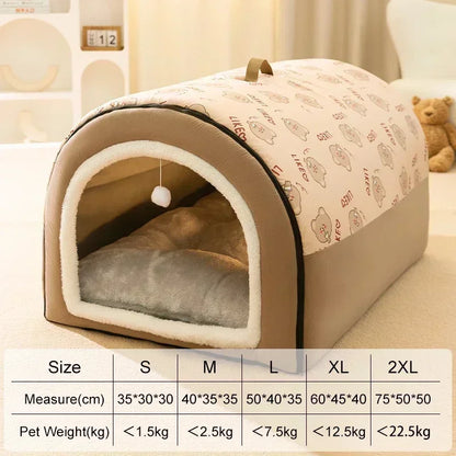 Removable Pet Dog Bed Cozy Pet Nest for Small Medium Dogs Cats Winter Warm Dog Sleeping Bed Comfortable Pet House Pet Supplies