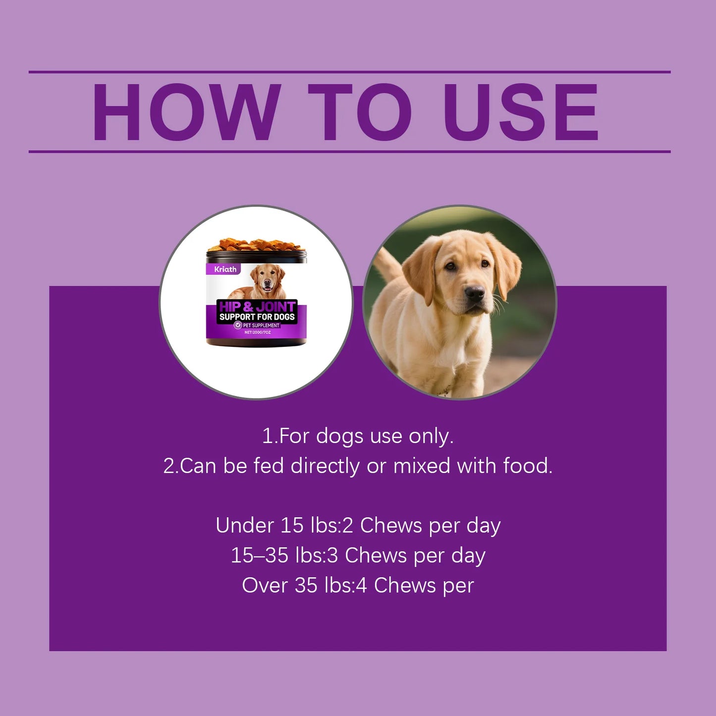 Pet Dog Joint Care Soft Chews-Nourishing Formula Supports Cartilage Relieves Discomfort Supplements Nutrition Promotes Movement