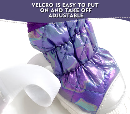 Dog Shoes for Large Dogs with Letters，Medium Dog Boots  Paw Protectors for Winter Snowy Day，Water-Resistant in Rainy Weather, Ou