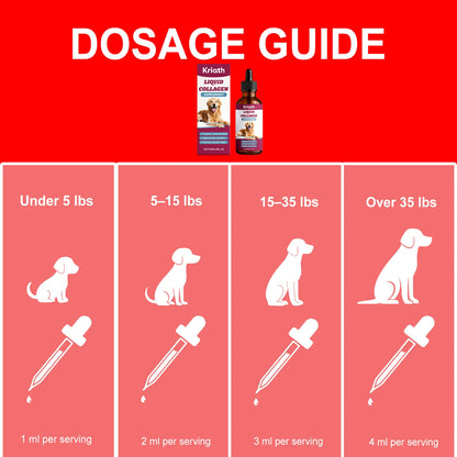 Collagen Drops for Dogs Only - Cares for Dog's Body, Gentle Formula, Nourishes Fur Health, Supports Joints, Skin & Bone Health