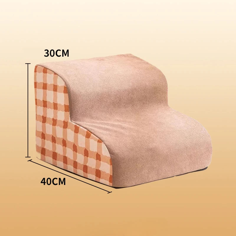 Pet 2/3 Step Dog Stair Cat Pet Ramp Ladder Washable Non Slip Removable Memory Foam Pet Products Ramp for Dog Pet Stairs for Dogs