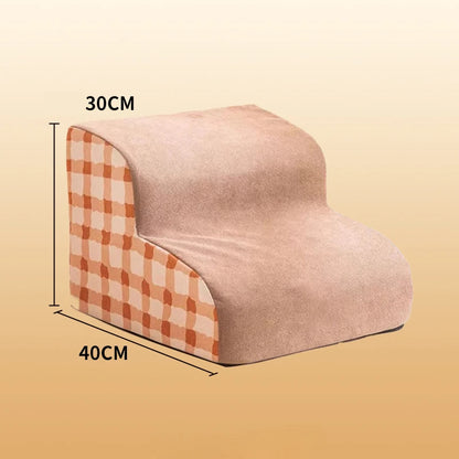 Pet 2/3 Step Dog Stair Cat Pet Ramp Ladder Washable Non Slip Removable Memory Foam Pet Products Ramp for Dog Pet Stairs for Dogs