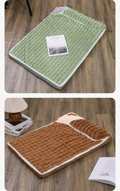 Cross-Border New Arrival Sleeping Dog Mat Winter Warm Removable Washable Kennel Mattress Pet Supplies Large Dog Dog Bed