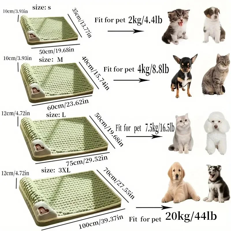 Cross-Border New Arrival Sleeping Dog Mat Winter Warm Removable Washable Kennel Mattress Pet Supplies Large Dog Dog Bed