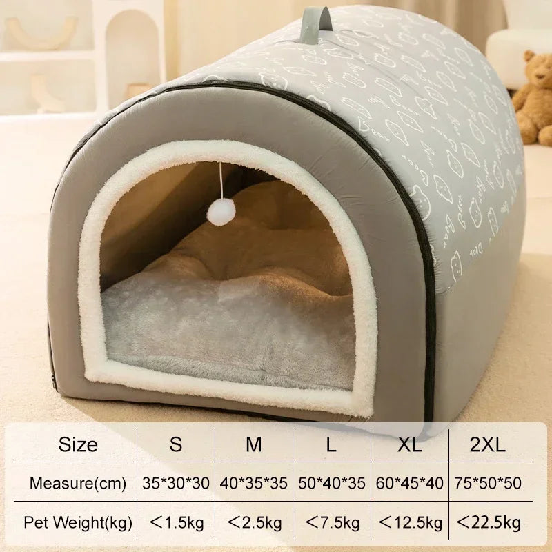 Removable Pet Dog Bed Cozy Pet Nest for Small Medium Dogs Cats Winter Warm Dog Sleeping Bed Comfortable Pet House Pet Supplies