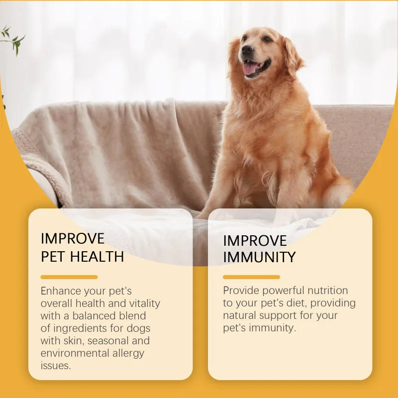 Dog Health Support Drops Anti-Allergy Relieves Discomfort Balanced Formula Supports Immunity Enhances Vitality Pet Supplement