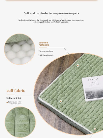 Cross-Border New Arrival Sleeping Dog Mat Winter Warm Removable Washable Kennel Mattress Pet Supplies Large Dog Dog Bed