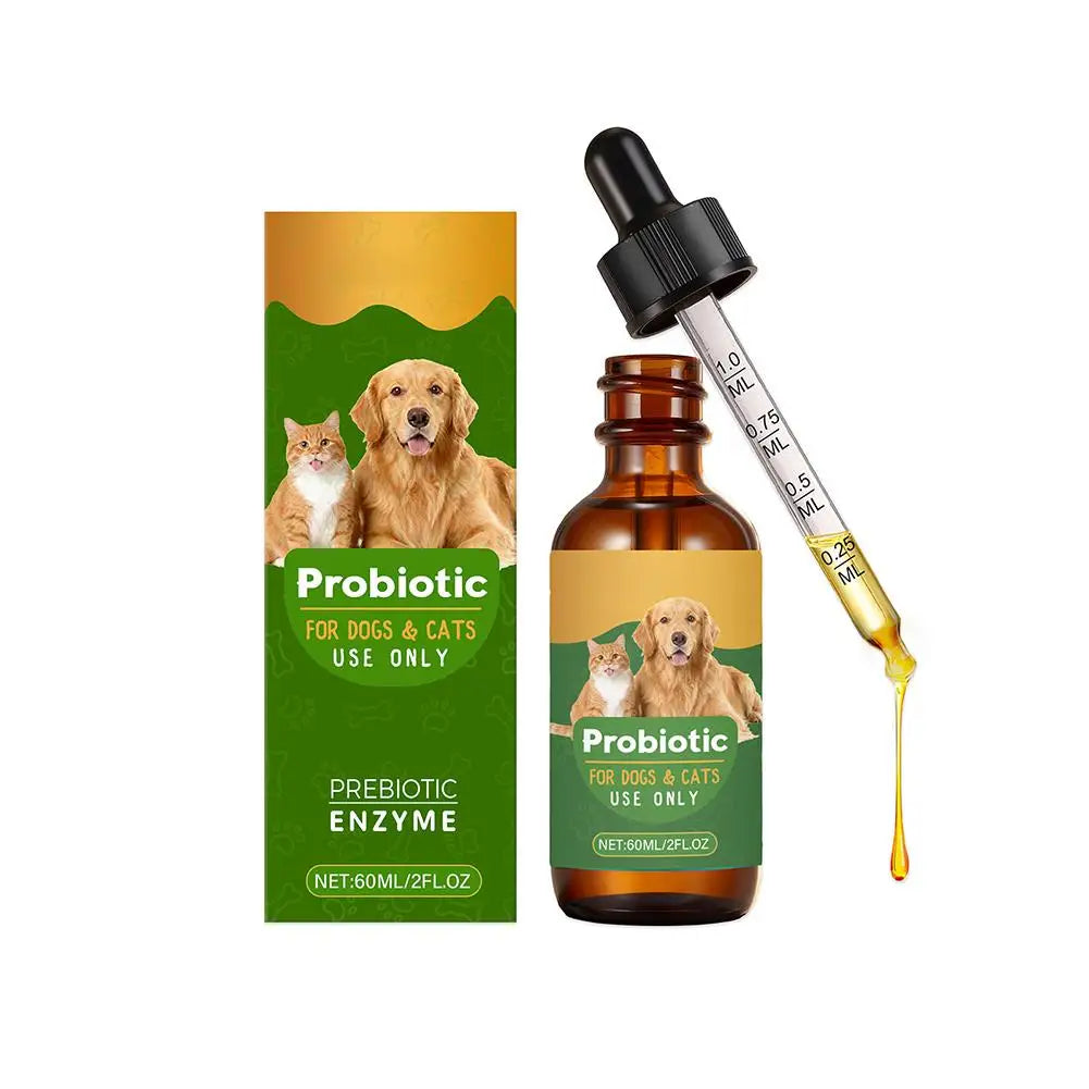 Pet Nutrition Supplement Probiotic Drops Containing Enzymes Used For Pet Digestion And Immune Support Daily Health Supplement