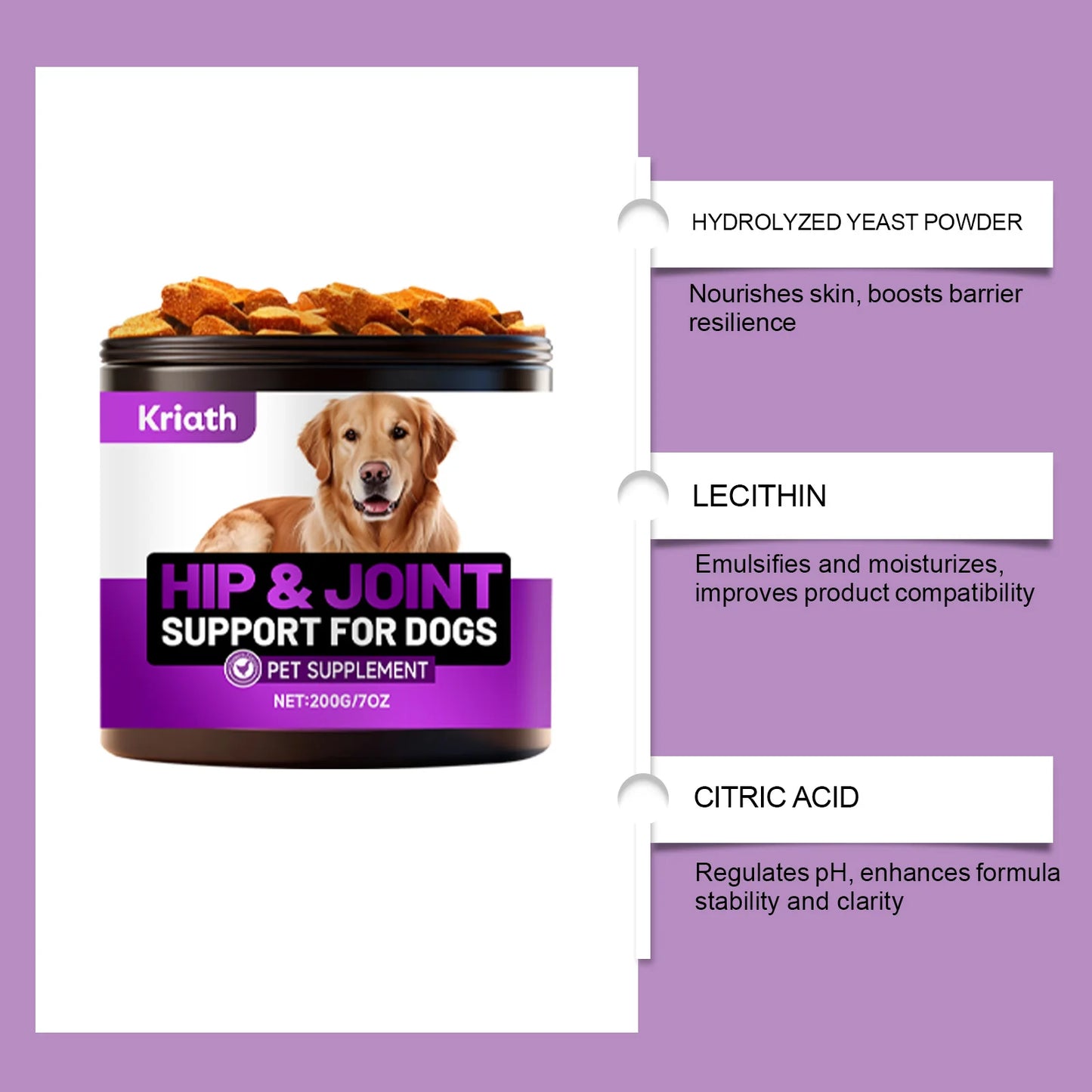 Pet Dog Joint Care Soft Chews-Nourishing Formula Supports Cartilage Relieves Discomfort Supplements Nutrition Promotes Movement