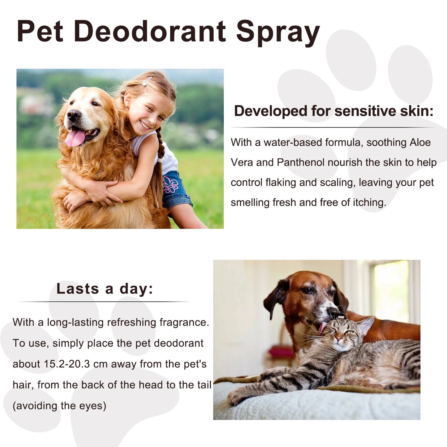 Pet Odor Eliminator Spray for Home Dog Cat Urine Feces Smell Long Lasting Air Freshener Natural Deodorizer 50ml Travel Size