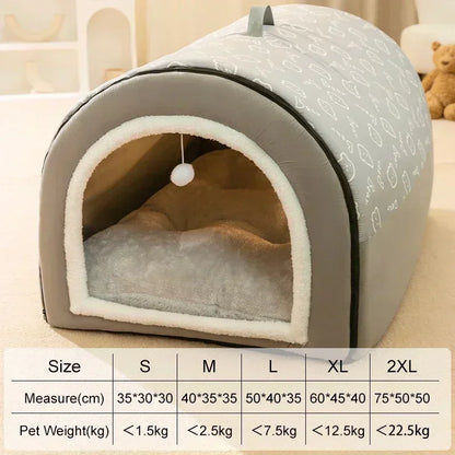 Removable Pet Dog Bed Cozy Pet Nest for Small Medium Dogs Cats Winter Warm Dog Sleeping Bed Comfortable Pet House Pet Supplies