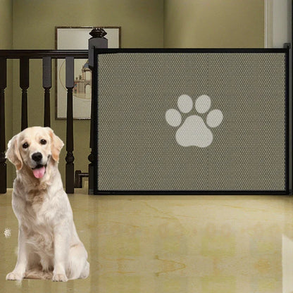 Pet Dog Barrier Fences Portable Folding Breathable Mesh Pet Safety Gate Isolated Networks Doorways Staircases Dog Fences
