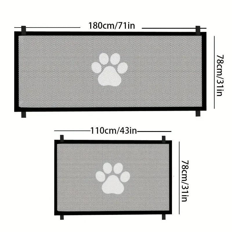 Pet Dog Barrier Fences Portable Folding Breathable Mesh Pet Safety Gate Isolated Networks Doorways Staircases Dog Fences