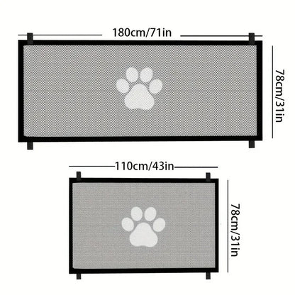 Pet Dog Barrier Fences Portable Folding Breathable Mesh Pet Safety Gate Isolated Networks Doorways Staircases Dog Fences