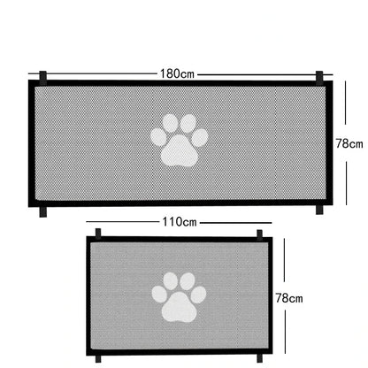 Pet Dog Barrier Fences Portable Folding Breathable Mesh Pet Safety Gate Isolated Networks Doorways Staircases Dog Fences