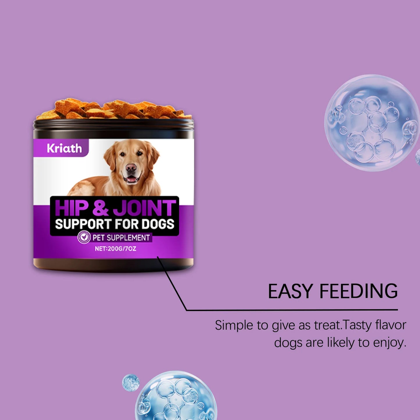 Pet Dog Joint Care Soft Chews-Nourishing Formula Supports Cartilage Relieves Discomfort Supplements Nutrition Promotes Movement