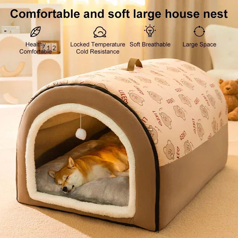 Removable Pet Dog Bed Cozy Pet Nest for Small Medium Dogs Cats Winter Warm Dog Sleeping Bed Comfortable Pet House Pet Supplies