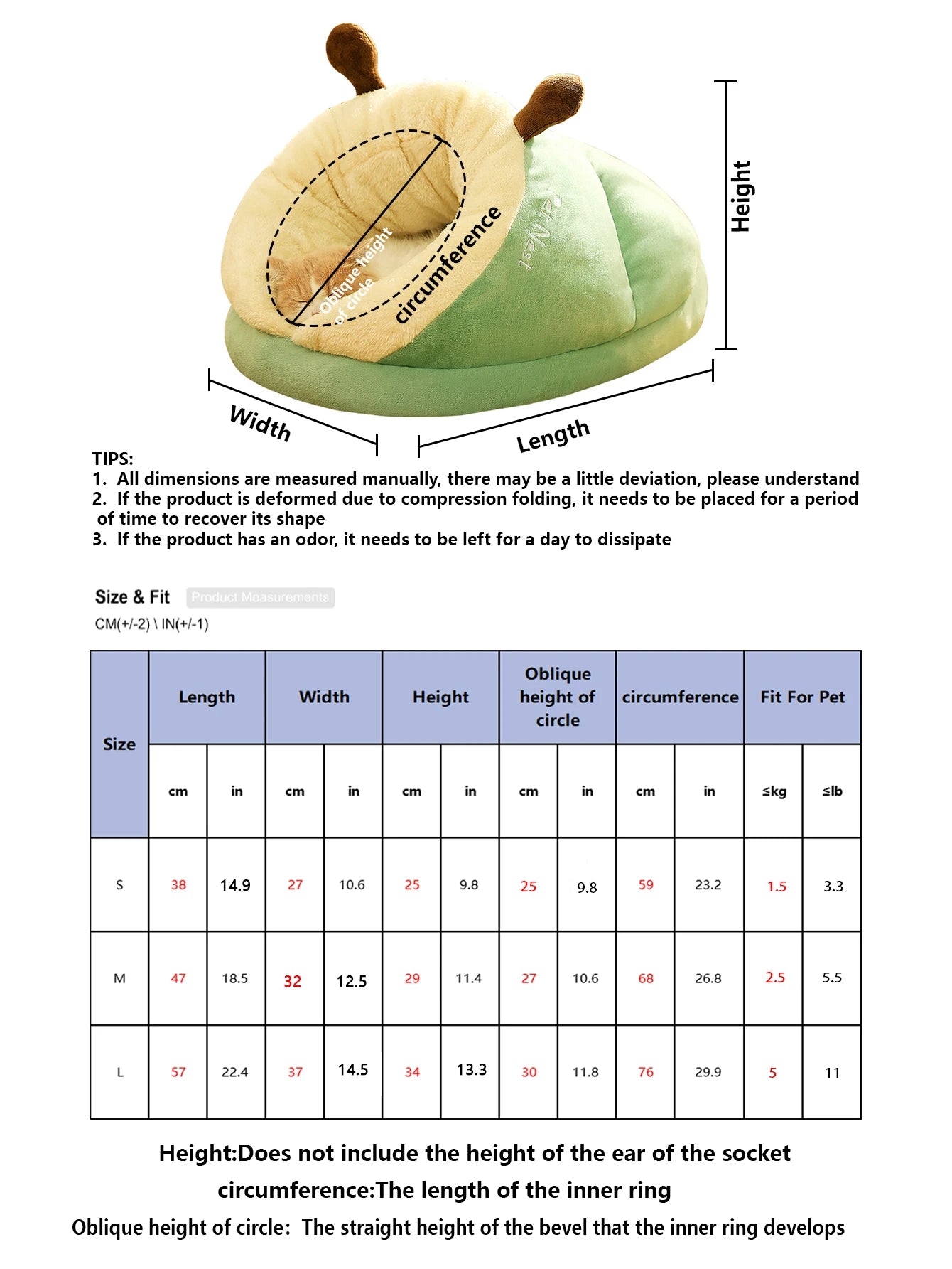 MADDEN Warm Small Dog Kennel Bed Breathable Dog House Cute Slippers Shaped Dog Bed Cat Sleep Bag Foldable Washable Pet House