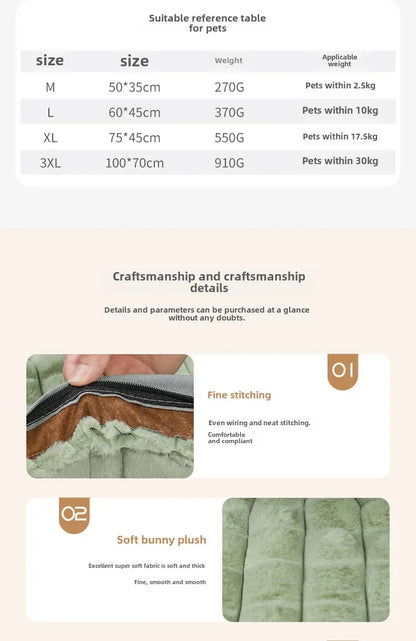 Cross-Border New Arrival Sleeping Dog Mat Winter Warm Removable Washable Kennel Mattress Pet Supplies Large Dog Dog Bed