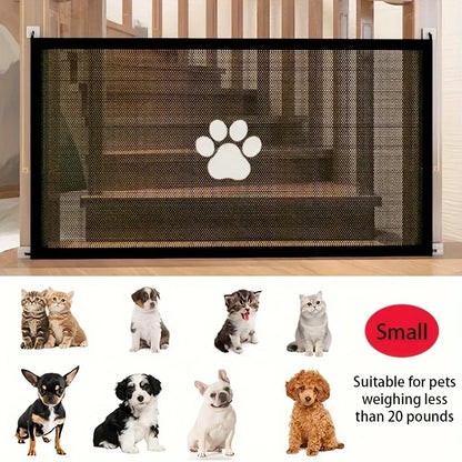 Pet Dog Barrier Fences Portable Folding Breathable Mesh Pet Safety Gate Isolated Networks Doorways Staircases Dog Fences